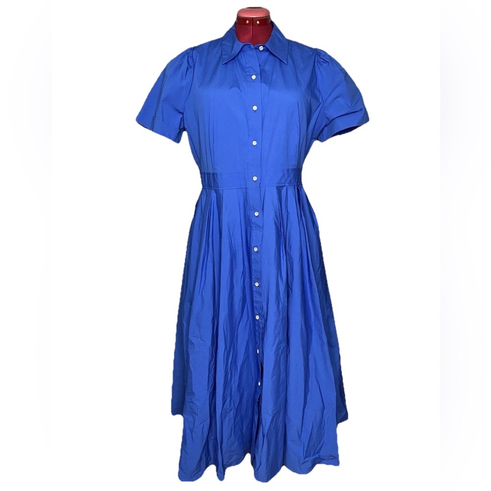 Alexis for Target Blue Shirt Dress Size Extra Large Classic 97% Cotton POCKETS!!